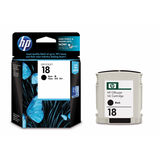 Picture of HP #18 Black Ink Cart C4936A